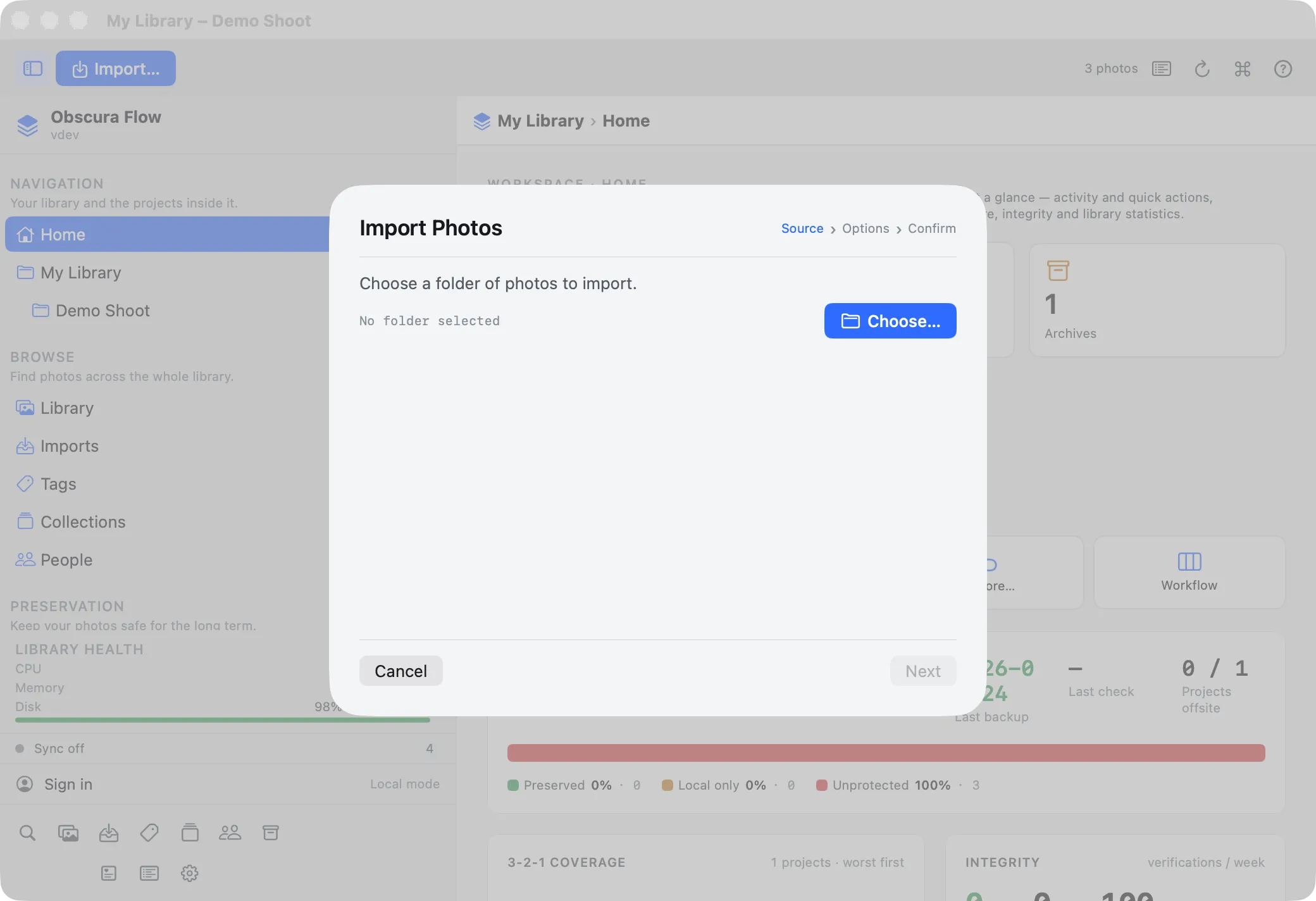 Capture produit Obscura Flow - Lightroom migration